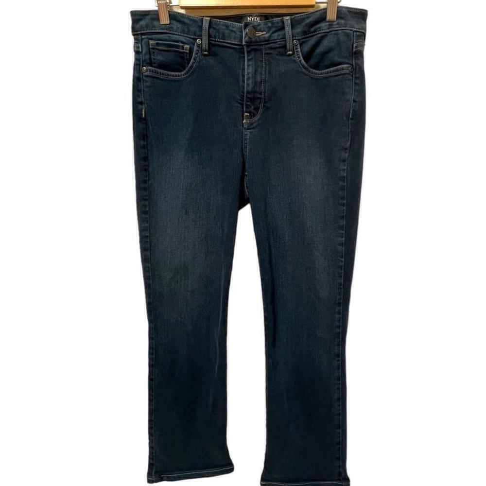 NYDJ for CHICO’S Bootcut Dark Blue Jeans Lift Tuck Technology, Size 8
